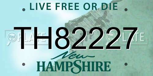 TH82227 New Hampshire License Plate