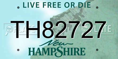 TH82727 New Hampshire License Plate