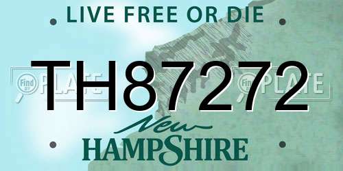 TH87272 New Hampshire License Plate