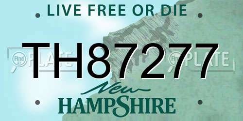 TH87277 New Hampshire License Plate