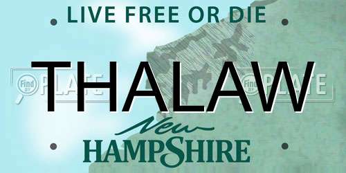 THALAW New Hampshire License Plate