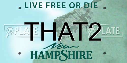 THAT2 New Hampshire License Plate