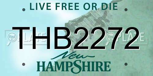 THB2272 New Hampshire License Plate