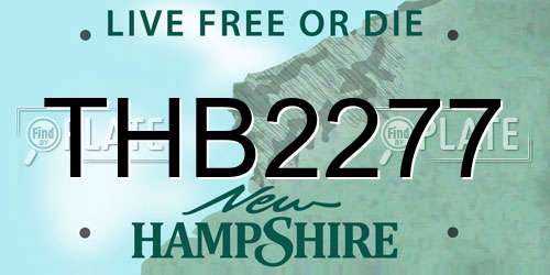 THB2277 New Hampshire License Plate