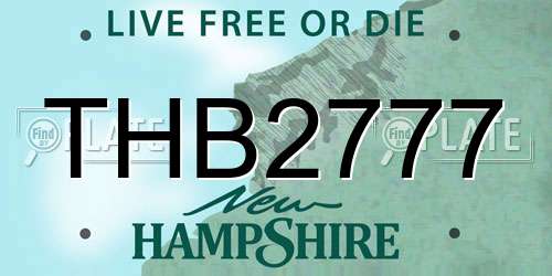 THB2777 New Hampshire License Plate
