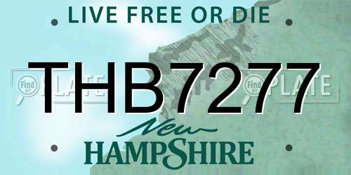 THB7277 New Hampshire License Plate
