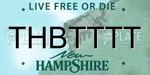 THBTTTT New Hampshire License Plate