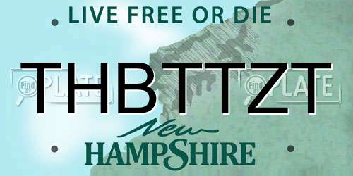THBTTZT New Hampshire License Plate
