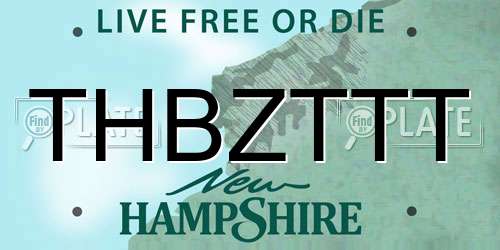 THBZTTT New Hampshire License Plate