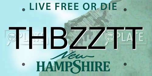 THBZZTT New Hampshire License Plate