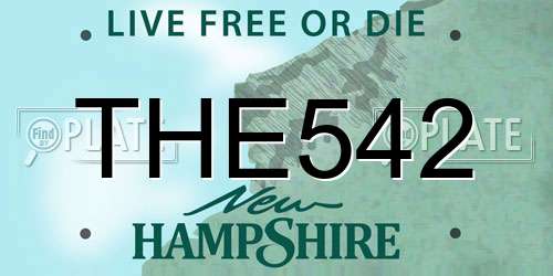 THE542 New Hampshire License Plate
