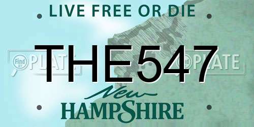 THE547 New Hampshire License Plate