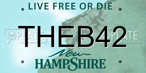 THEB42 New Hampshire License Plate