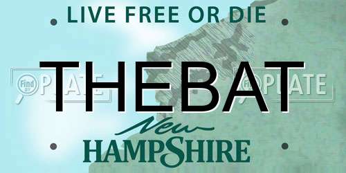 THEBAT New Hampshire License Plate