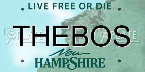 THEBOS New Hampshire License Plate