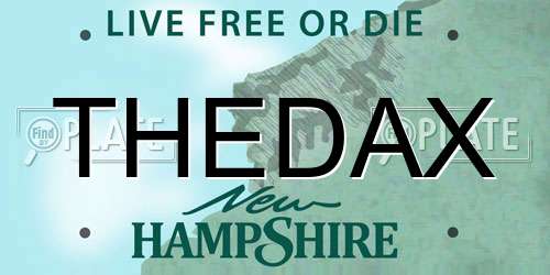 THEDAX New Hampshire License Plate