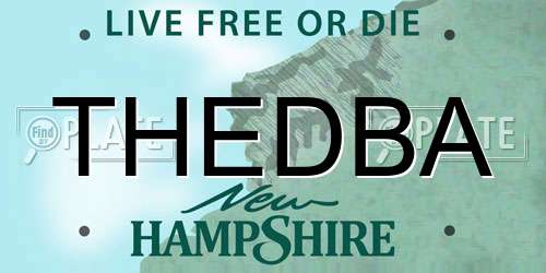 THEDBA New Hampshire License Plate