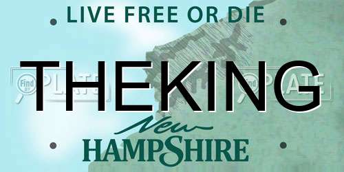 THEKING New Hampshire License Plate