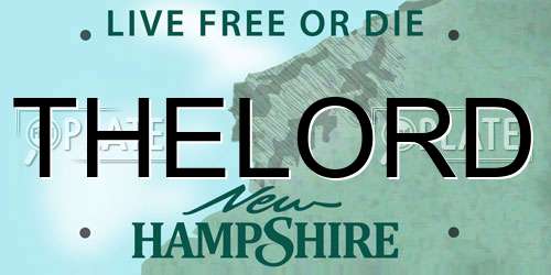 THELORD New Hampshire License Plate
