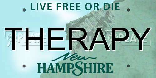 THERAPY New Hampshire License Plate
