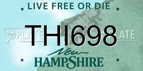 THI698 New Hampshire License Plate