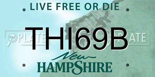 THI69B New Hampshire License Plate