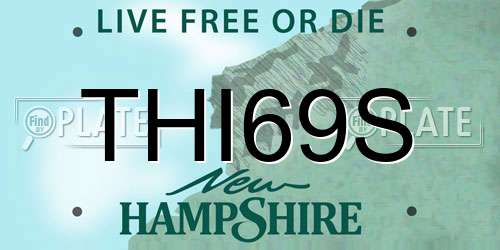 THI69S New Hampshire License Plate