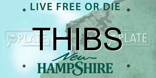THIBS New Hampshire License Plate