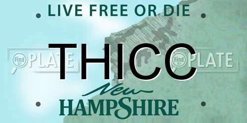 THICC New Hampshire License Plate