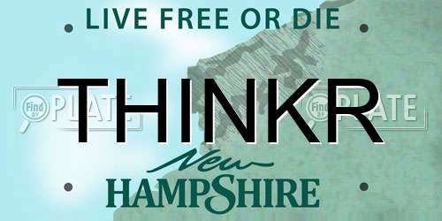 THINKR New Hampshire License Plate