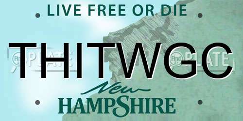 THITWGC New Hampshire License Plate