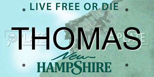 THOMAS New Hampshire License Plate