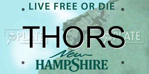 THORS New Hampshire License Plate
