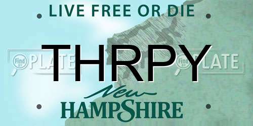 THRPY New Hampshire License Plate