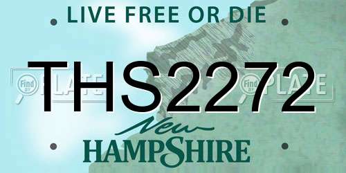 THS2272 New Hampshire License Plate