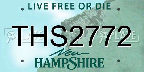 THS2772 New Hampshire License Plate