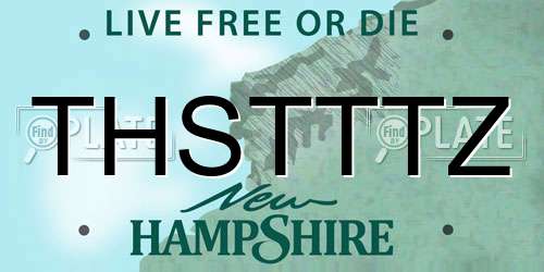 THSTTTZ New Hampshire License Plate
