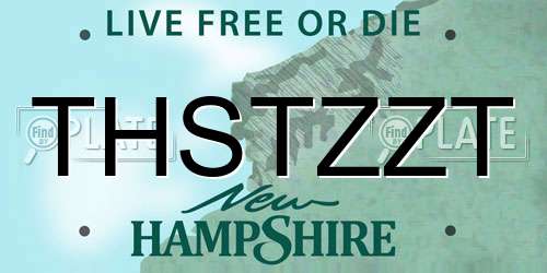 THSTZZT New Hampshire License Plate
