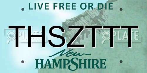 THSZTTT New Hampshire License Plate