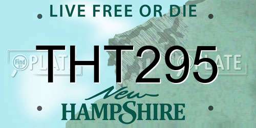 THT295 New Hampshire License Plate