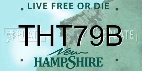 THT79B New Hampshire License Plate