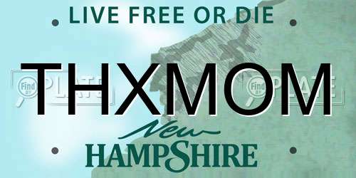 THXMOM New Hampshire License Plate