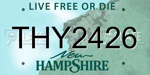 THY2426 New Hampshire License Plate