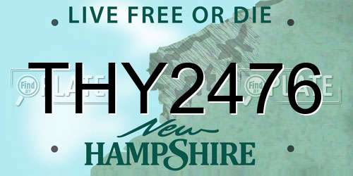 THY2476 New Hampshire License Plate
