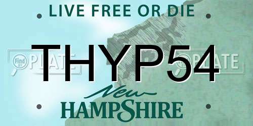 THYP54 New Hampshire License Plate