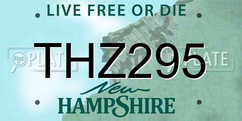 THZ295 New Hampshire License Plate
