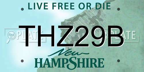 THZ29B New Hampshire License Plate