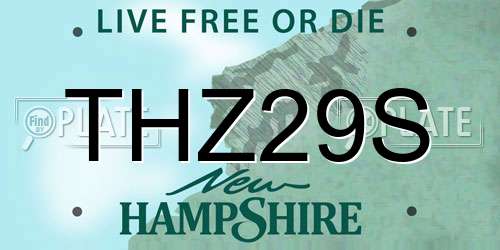 THZ29S New Hampshire License Plate