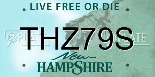 THZ79S New Hampshire License Plate