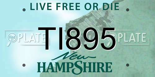 TI895 New Hampshire License Plate